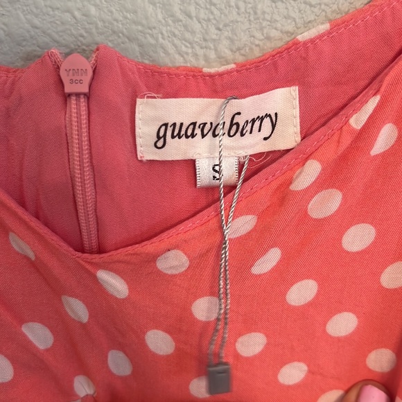 Pink polka dot summer dress - Picture 2 of 5